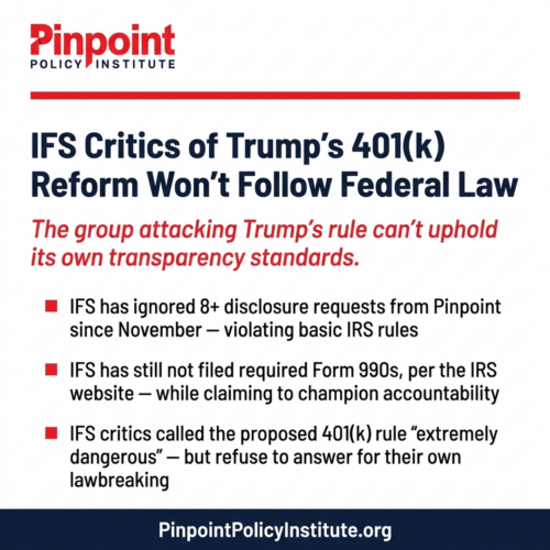 Trump Administration 401(k) Reform Critics (Still) Refusing to Follow IRS Law