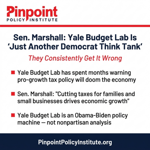 Sen. Roger Marshall: “The Yale Budget Lab is just another Democrat think tank full of economists that consistently get it wrong”